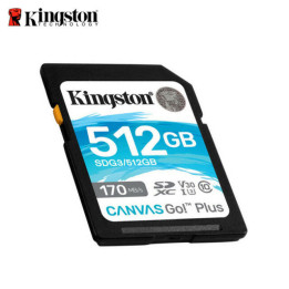 SD карта Kingston Canvas Go+ 512GB, UHS-I CL10, 170/90MB/s - SDG3/512GB - 1