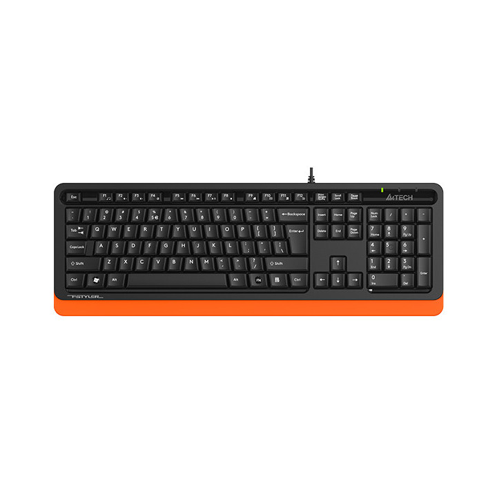 Клавиатура A4TECH FKS10, Жична 150см, 12 медийни клавиша, Оранжева, Win XP/Vista/7/8/10 - FKS10 ORANGE - 1