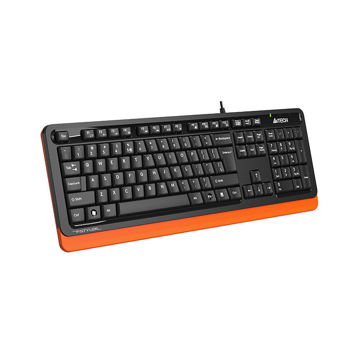 Клавиатура A4TECH FKS10, Жична 150см, 12 медийни клавиша, Оранжева, Win XP/Vista/7/8/10 - FKS10 ORANGE - 2