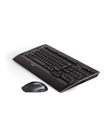 Безжична клавиатура с мишка A4TECH 9300F, Безжична, USB, 9 мултимедийни бутон - 1