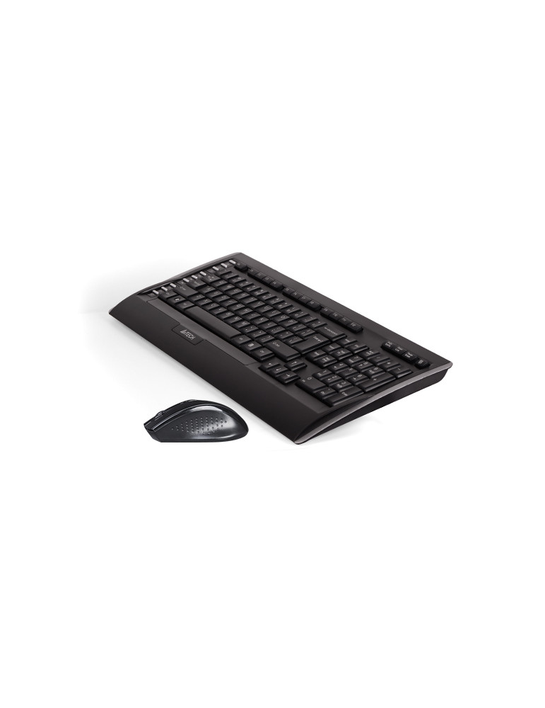 Безжична клавиатура с мишка A4TECH 9300F, Безжична, USB, 9 мултимедийни бутон - 1