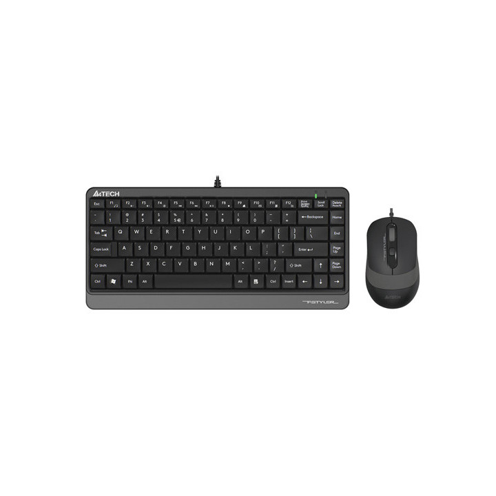 Клавиатура с мишка A4TECH F1110 FSTYLER, Жична, USB, Сива - F1110 GRAY - 1