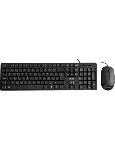Клавиатура и мишка ACER AKW900+, Жична, QWERTY US, Черна - GP.ACC11.00K - 1
