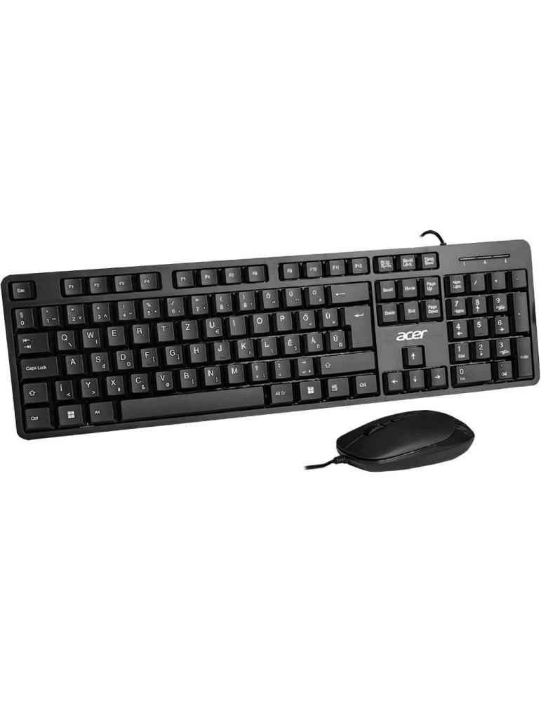 Клавиатура и мишка ACER AKW900+, Жична, QWERTY US, Черна - GP.ACC11.00K - 2