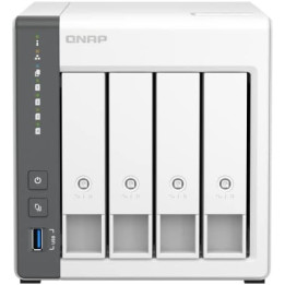 NAS устройство QNAP TS-433-4G-EU, 4-bay 3.5", ARM 4-core 2.0GHz, 4GB RAM, до 308TB, RAID 0/1/5/10, QTS 5.1.7 - 4711103080993 - 1