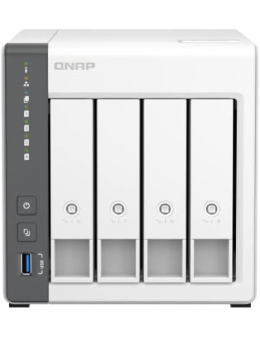 NAS устройство QNAP TS-433-4G-EU, 4-bay 3.5", ARM 4-core 2.0GHz, 4GB RAM, до 308TB, RAID 0/1/5/10, QTS 5.1.7 - 4711103080993 - 1