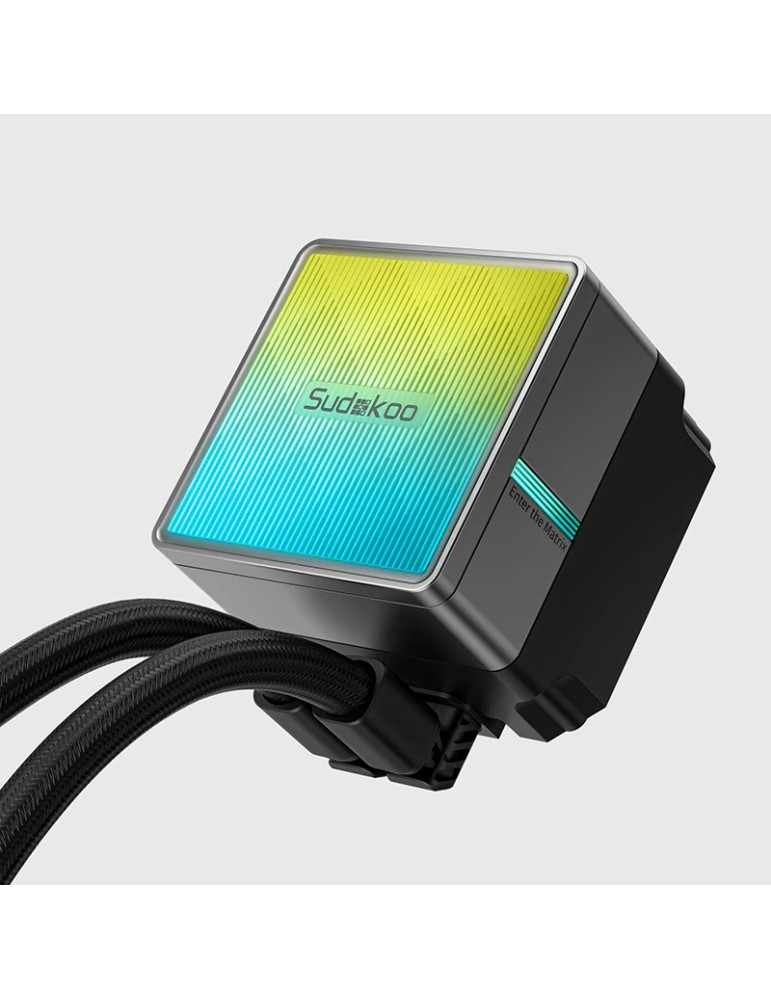 Водно охлаждане за процесор Sudokoo NEXAURA 240 BK, 2x120mm вентилатора, 280W капацитет, Меден водни блок, RGB ARGB, LGA1150/115