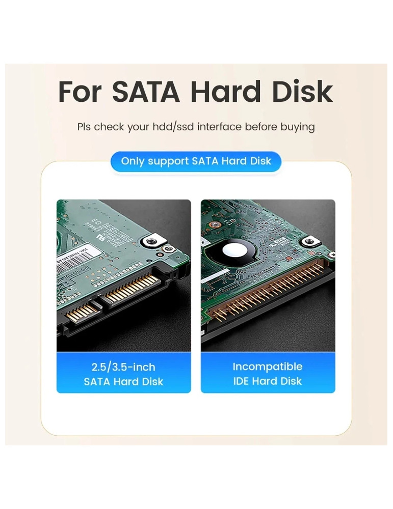 Докинг станция Orico DD18U3-EU-BK, 2.5"/3.5" SATA, USB-A, до 18TB, UASP - DD18U3-EU-BK - 9