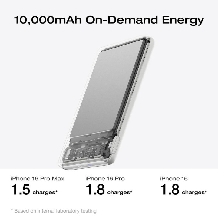 Преносима батерия Ecoflow Rapid Mag 10K Qi, 10000mAh, USB-C 30W, Wireless Charging 7.5W - EF-RAPIDQI1-10K-B-EU - 6