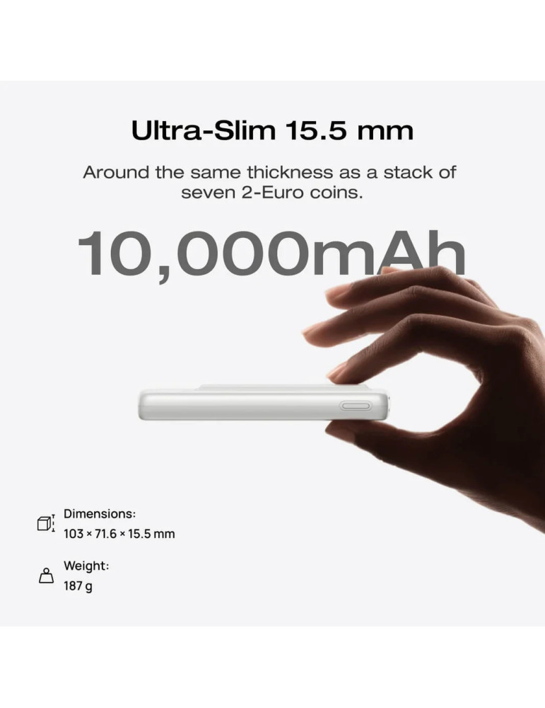 Преносима батерия Ecoflow Rapid Mag 10K Qi, 10000mAh, USB-C 30W, Wireless Charging 7.5W - EF-RAPIDQI1-10K-B-EU - 8