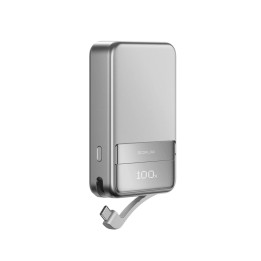 Външна батерия Ecoflow RAPID 10K EF-RAPID10000-EU, 10000mAh, USB-C 2x, Wireless Charging Qi 2.0, 65W, сребристо - EF-RAPID10000-