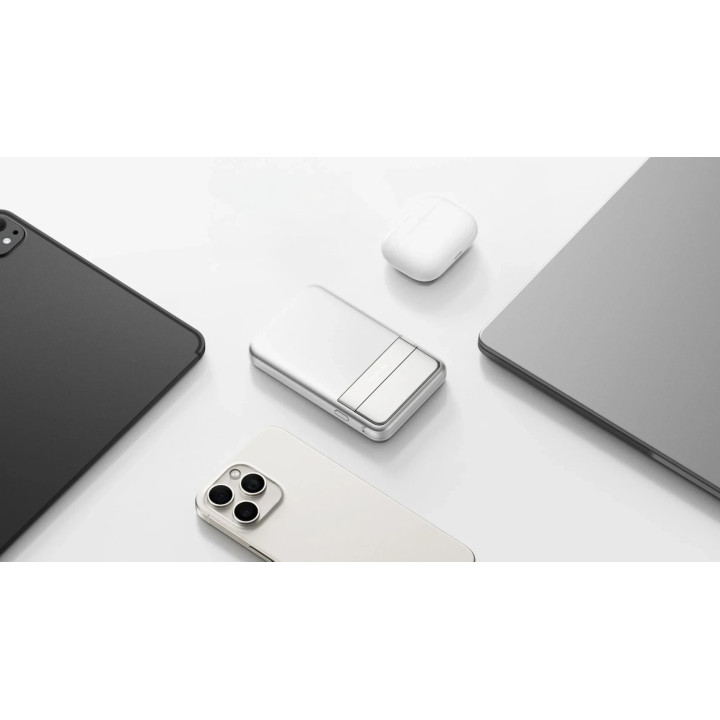 Външна батерия Ecoflow RAPID 10K EF-RAPID10000-EU, 10000mAh, USB-C 2x, Wireless Charging Qi 2.0, 65W, сребристо - EF-RAPID10000-