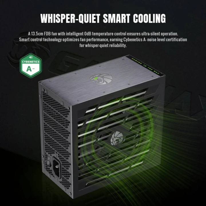 Захранване Gamemax Lion Core 1000P, 1000W ATX 3.1, 80Plus Platinum, Full Modular, 135mm вентилатор - 2155-1000R0002 - 6