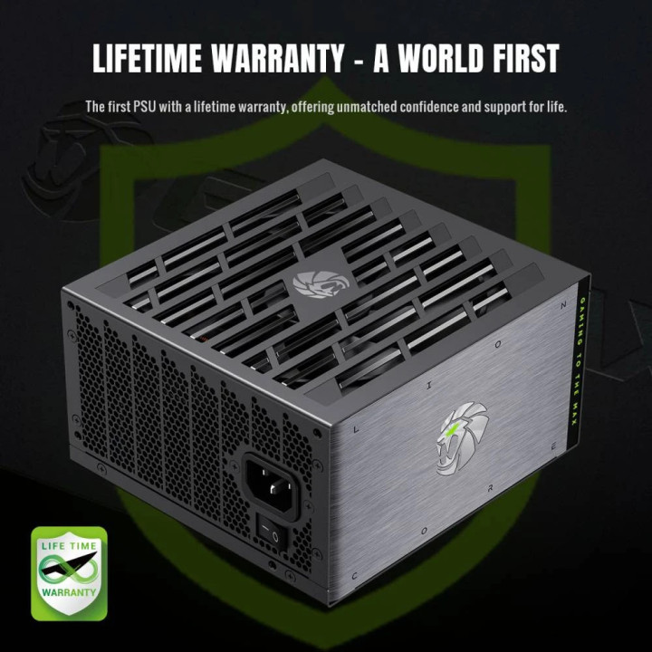 Захранване Gamemax Lion Core 1000P, 1000W ATX 3.1, 80Plus Platinum, Full Modular, 135mm вентилатор - 2155-1000R0002 - 7