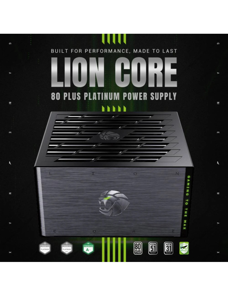 Захранване Gamemax Lion Core 1000P, 1000W ATX 3.1, 80Plus Platinum, Full Modular, 135mm вентилатор - 2155-1000R0002 - 8