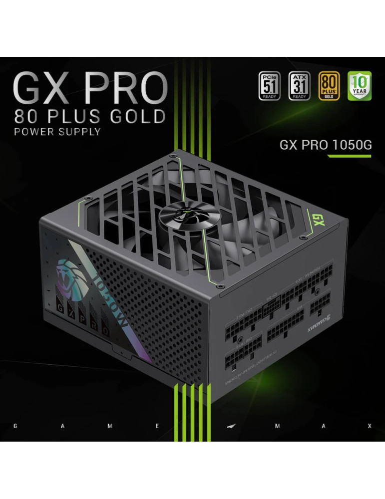 Модулно захранване Gamemax GX PRO 1050G, 1050W ATX 3.1 Gold Modular - GX PRO 1050G - 5