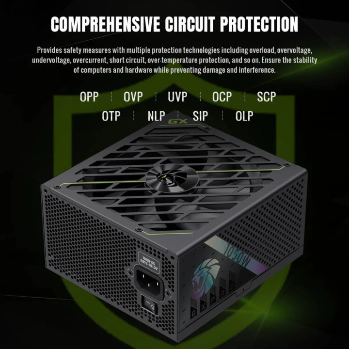 Модулно захранване Gamemax GX PRO 1050G, 1050W ATX 3.1 Gold Modular - GX PRO 1050G - 7