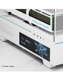 Кутия за компютър Thermalright TL-M10 Vision White, mATX, Mini Tower, 4x120mm ARGB, 9.16" LCD дисплей, USB-C - TL-M10-VISION-WH-