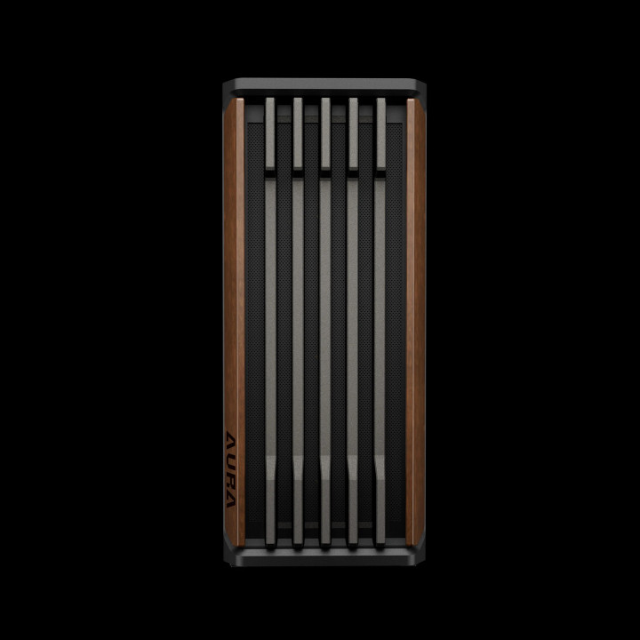 Кутия за компютър Gamdias AURA GC11 Wood Black, Middle Tower ATX, Tempered Glass, 4x 120mm вентилатори, USB-C - GAMDIAS-AURA-GC1
