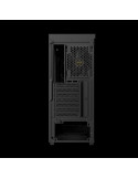 Кутия за компютър Gamdias AURA GC11 Wood Black, Middle Tower ATX, Tempered Glass, 4x 120mm вентилатори, USB-C - GAMDIAS-AURA-GC1