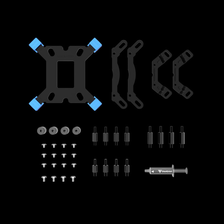 Водно охлаждане за процесор Gamdias AURA GL360 v2 WH, 360mm, 3x120mm вентилатора, aRGB, меден воден блок, 250W - AURA-GL360-V2-W