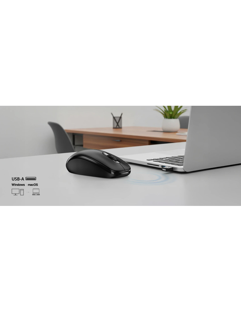 Безжична мишка Genius NX-7000XE, 2.4GHz, Оптична 1200 DPI, 3 бутона, AA батерия - NX-7000XE - 8