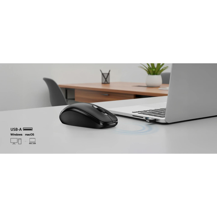 Безжична мишка Genius NX-7000XE, 2.4GHz, Оптична 1200 DPI, 3 бутона, AA батерия - NX-7000XE - 8