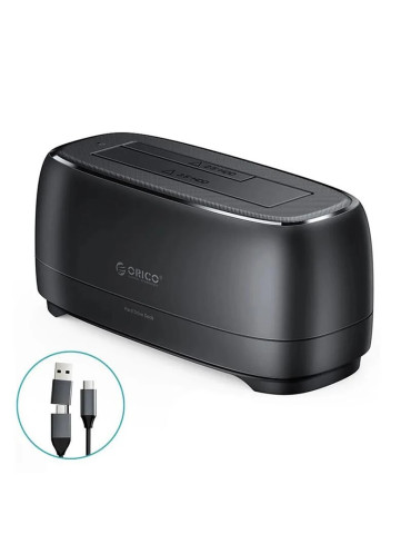 Докинг станция Orico DD18C3-EU-BK, USB 3.2 Gen 1 Type-C, SATA3, 2.5"/3.5" HDD/SSD, до 18TB, 5Gbps - DD18C3-EU-BK-BP - 1