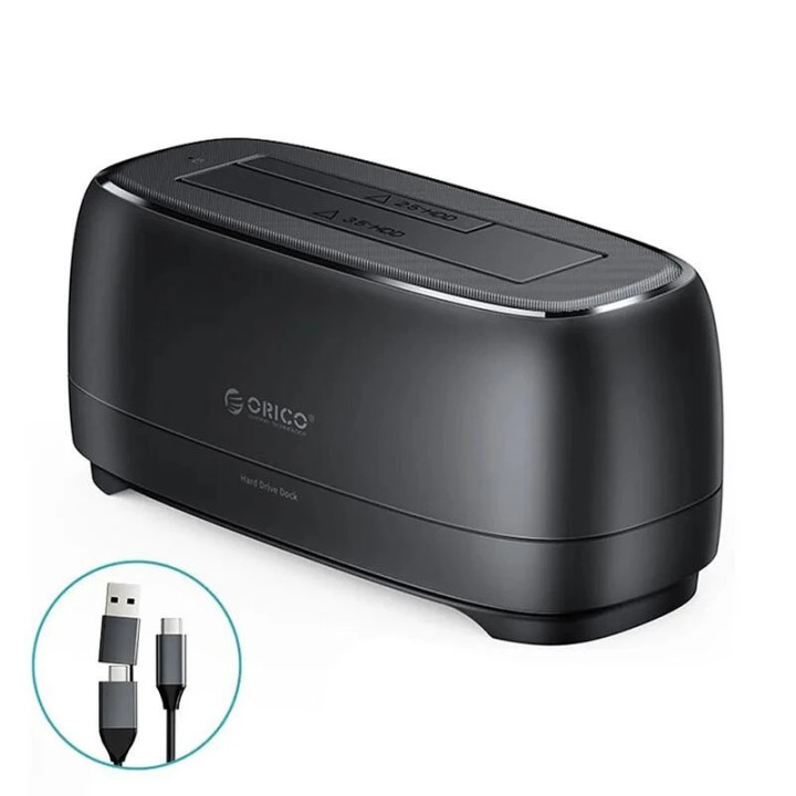 Докинг станция Orico DD18C3-EU-BK, USB 3.2 Gen 1 Type-C, SATA3, 2.5"/3.5" HDD/SSD, до 18TB, 5Gbps - DD18C3-EU-BK-BP - 1