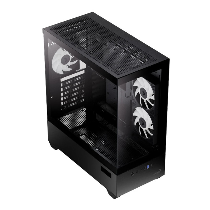 Кутия за компютър AeroCool P500D Digi-G-BK-v1, Middle Tower ATX, Tempered Glass, USB-C, 3x120mm A-RGB - ACCM-PN07033.11 - 3