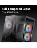 Кутия за компютър AeroCool P500D Digi-G-BK-v1, Middle Tower ATX, Tempered Glass, USB-C, 3x120mm A-RGB - ACCM-PN07033.11 - 6