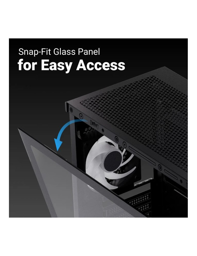 Кутия за компютър AeroCool P500D Digi-G-BK-v1, Middle Tower ATX, Tempered Glass, USB-C, 3x120mm A-RGB - ACCM-PN07033.11 - 8