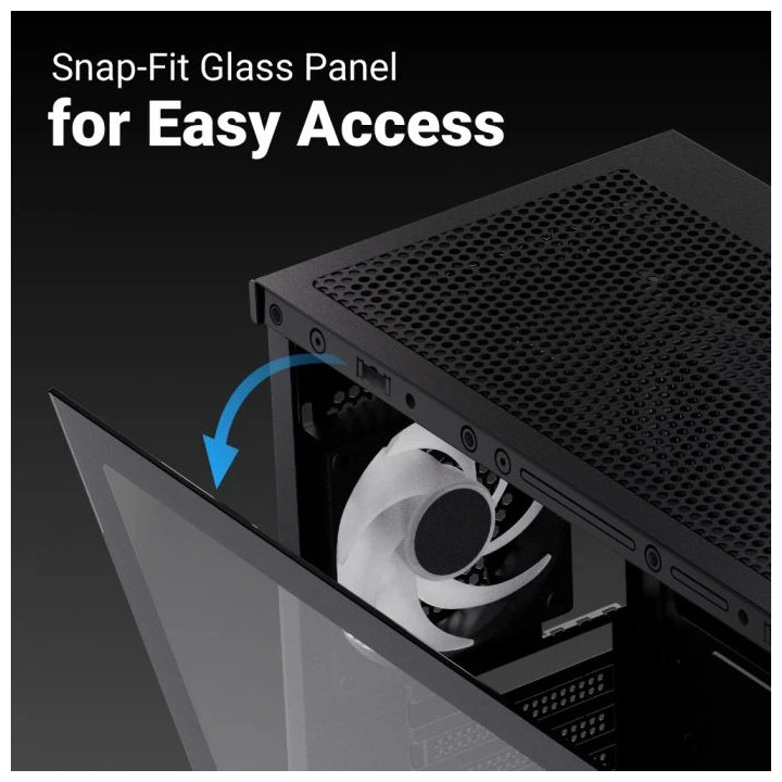 Кутия за компютър AeroCool P500D Digi-G-BK-v1, Middle Tower ATX, Tempered Glass, USB-C, 3x120mm A-RGB - ACCM-PN07033.11 - 8