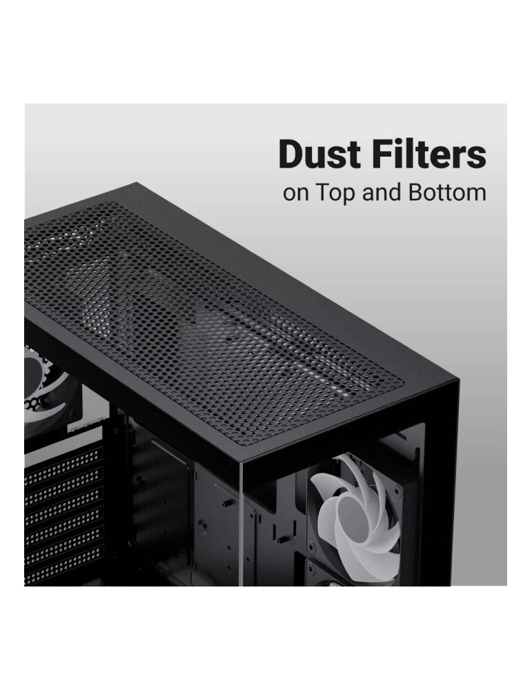 Кутия за компютър AeroCool P500D Digi-G-BK-v1, Middle Tower ATX, Tempered Glass, USB-C, 3x120mm A-RGB - ACCM-PN07033.11 - 9