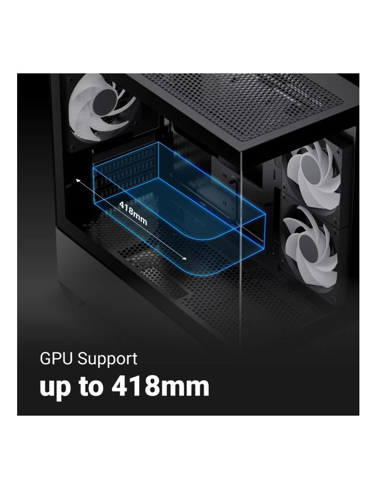 Кутия за компютър AeroCool P300D Digi-G-BK-v1, Mini Tower mATX, Tempered Glass, Digital Display, 3x120mm A-RGB - ACCS-PN05033.11