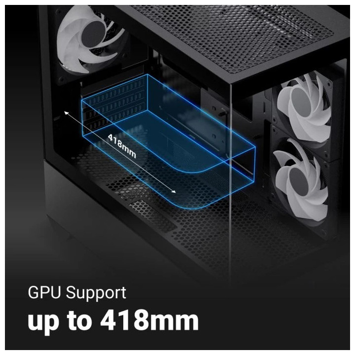 Кутия за компютър AeroCool P300D Digi-G-BK-v1, Mini Tower mATX, Tempered Glass, Digital Display, 3x120mm A-RGB - ACCS-PN05033.11