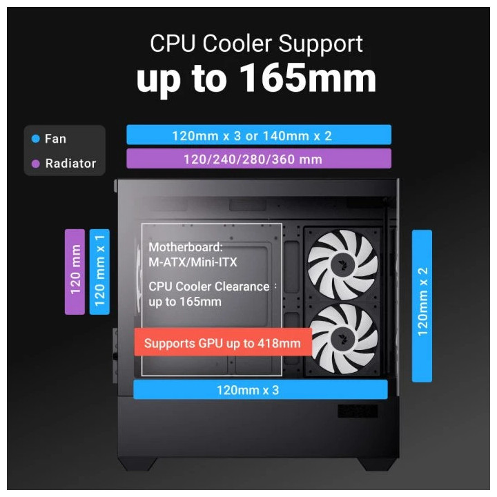 Кутия за компютър AeroCool P300D Digi-G-BK-v1, Mini Tower mATX, Tempered Glass, Digital Display, 3x120mm A-RGB - ACCS-PN05033.11