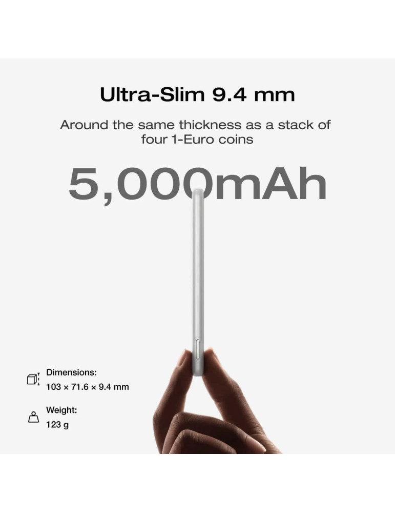 Външна батерия Ecoflow Rapid Mag 5K Qi, 5000mAh, USB-C, Безжично зареждане 7.5W, Жично зареждане 20W - EF-RAPIDQI1-5K-B-EU - 4