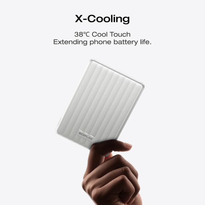 Външна батерия Ecoflow Rapid Mag 5K Qi, 5000mAh, USB-C, Безжично зареждане 7.5W, Жично зареждане 20W - EF-RAPIDQI1-5K-B-EU - 6