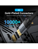 Кабел Vention DisplayPort v2.1 DP M/M, 1m, 16K@60Hz, 80Gb/s, черен - HGBHF - 8