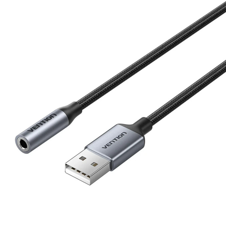 Външна звукова карта Vention CVFHC, USB-A, 3.5mm jack, 48KHz 16-bit 2.1 Channel - 1
