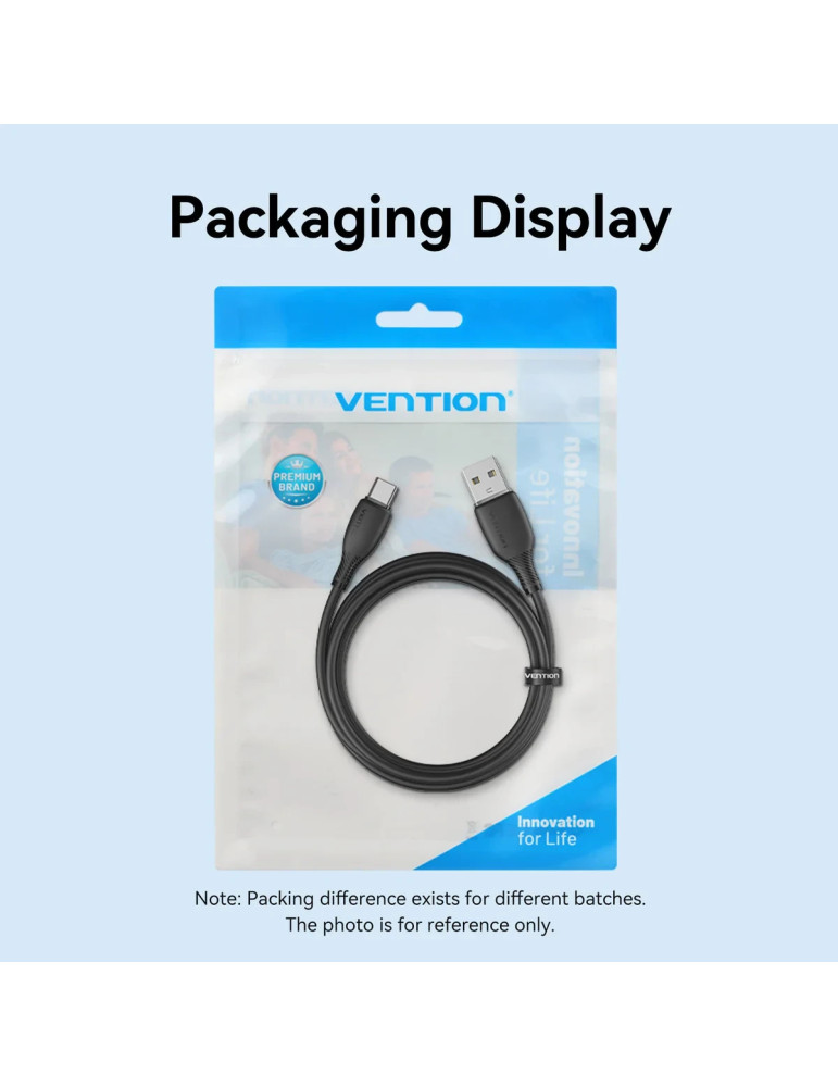 USB кабел Vention Type-A to Type-C 0.25M 3A - CTWBC - 13