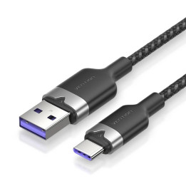 USB кабел Vention Type-A to Type-C 1.0M, USB 2.0, 6A Fast Charge, 480Mbps - CTOBF - 1