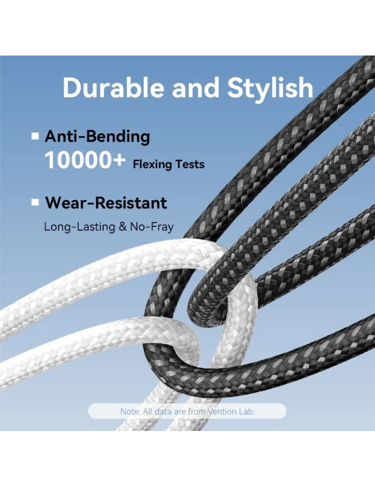 USB кабел Vention Type-A to Type-C 1.0M, USB 2.0, 6A Fast Charge, 480Mbps - CTOBF - 9