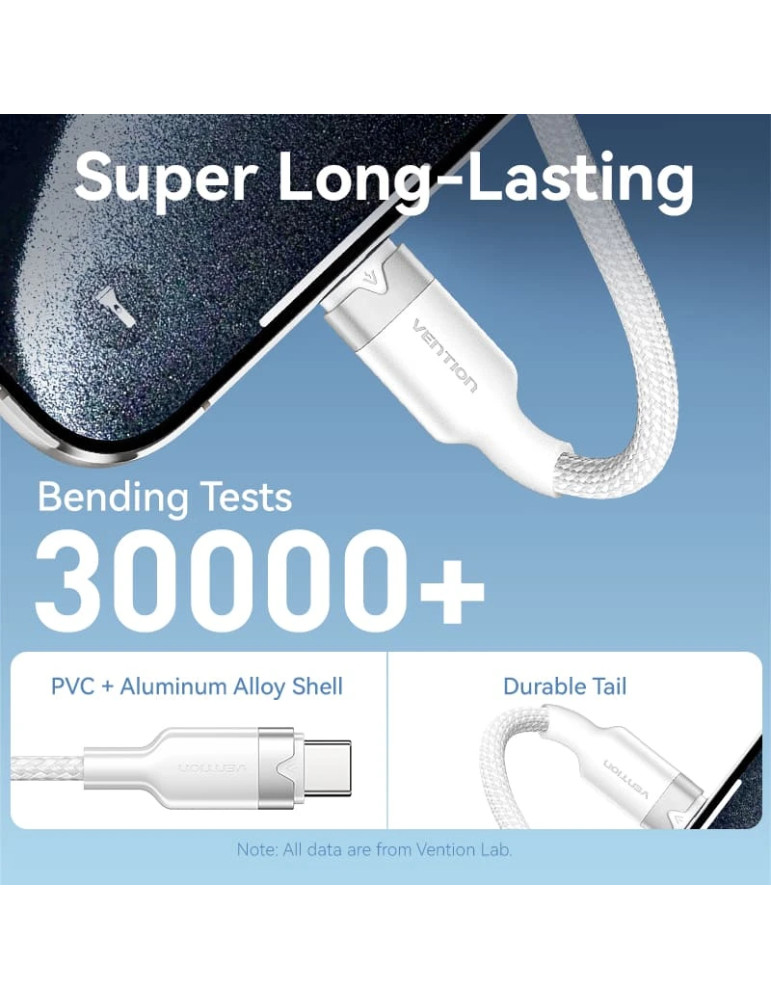 USB кабел Vention Type-A to Type-C 1.0M, USB 2.0, 6A Fast Charge, 480Mbps - CTOBF - 10