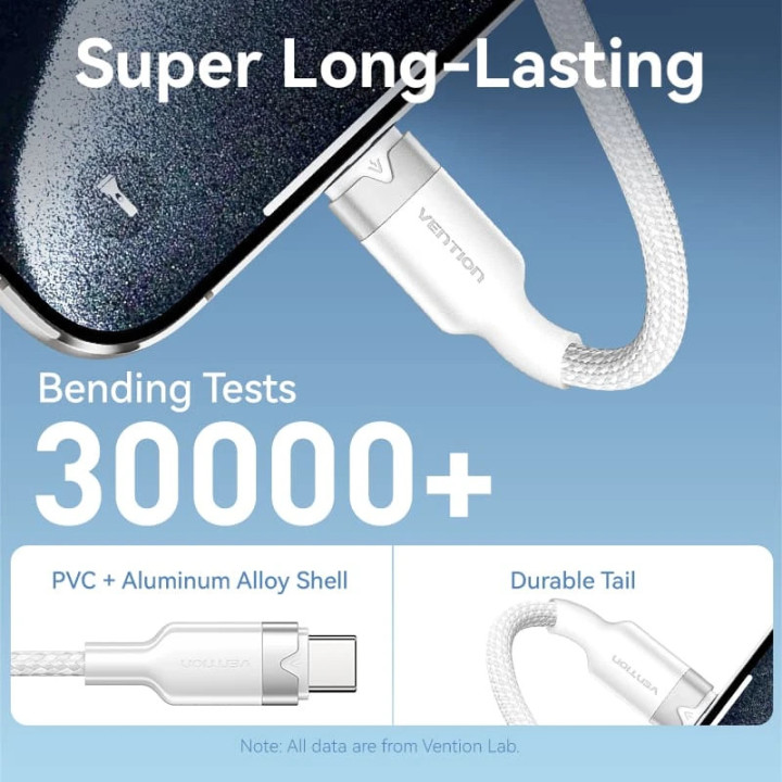 USB кабел Vention Type-A to Type-C 1.0M, USB 2.0, 6A Fast Charge, 480Mbps - CTOBF - 10