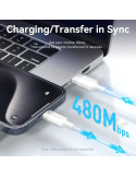 USB кабел Vention Type-A to Type-C 1.0M, USB 2.0, 6A Fast Charge, 480Mbps - CTOBF - 11