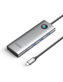 Докинг станция Orico PW11-9P-GY-EP, Type-C, HDMI, VGA, 3x USB 3.0, USB-C PD100W, LAN 1Gbps, SD/TF - PW11-9P-GY-EP - 2