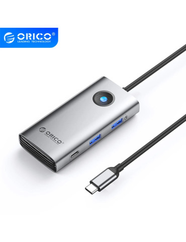Док станция Orico PW11-6PCR-GY-EP, USB Type-C, HDMI, LAN 1Gbps, USB 3.0 x2, PD 100W - PW11-6PCR-GY-EP - 1