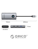 Докинг станция Orico PW11-6P-GY-EP, Type-C, HDMI, USB 3.0 x3, USB-C PD 100W, 4K 2160p - PW11-6P-GY-EP - 7